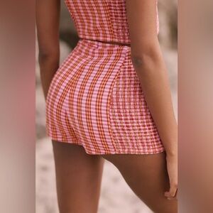 NWT Size XS (waist 13.5" -15") - By Anthropologie Gingham Shorts (100% Cotton)